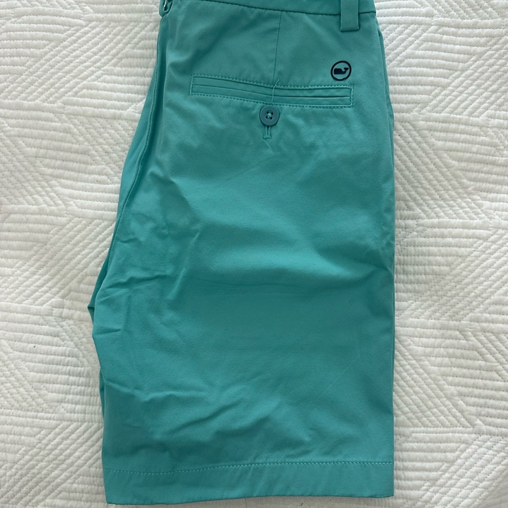 Vineyard Vines Aqua Flat Front Shorts